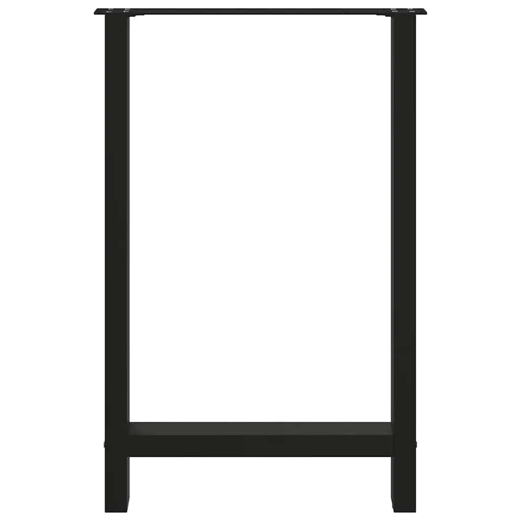 Bar Table Legs Black 2 pcs 60x(90-91) cm Steel