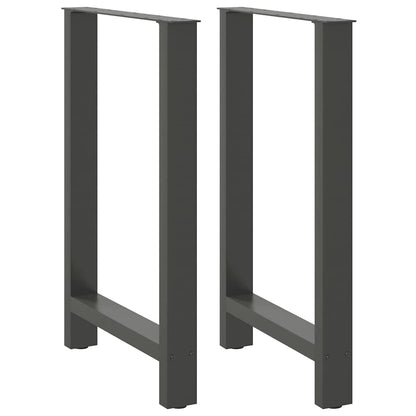 Bar Table Legs Anthracite 2 pcs 60x(90-91) cm Steel