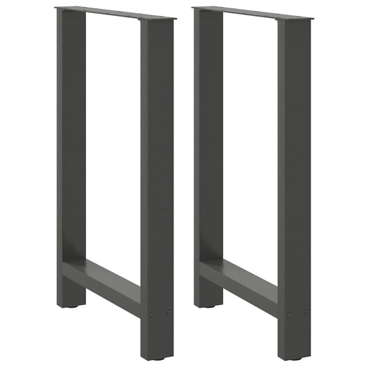 Bar Table Legs Anthracite 2 pcs 60x(90-91) cm Steel