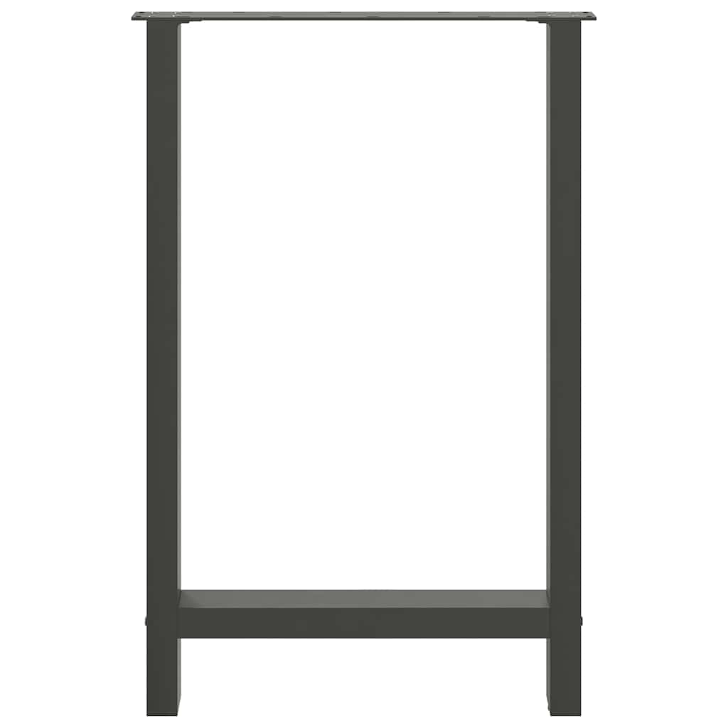 Bar Table Legs Anthracite 2 pcs 60x(90-91) cm Steel