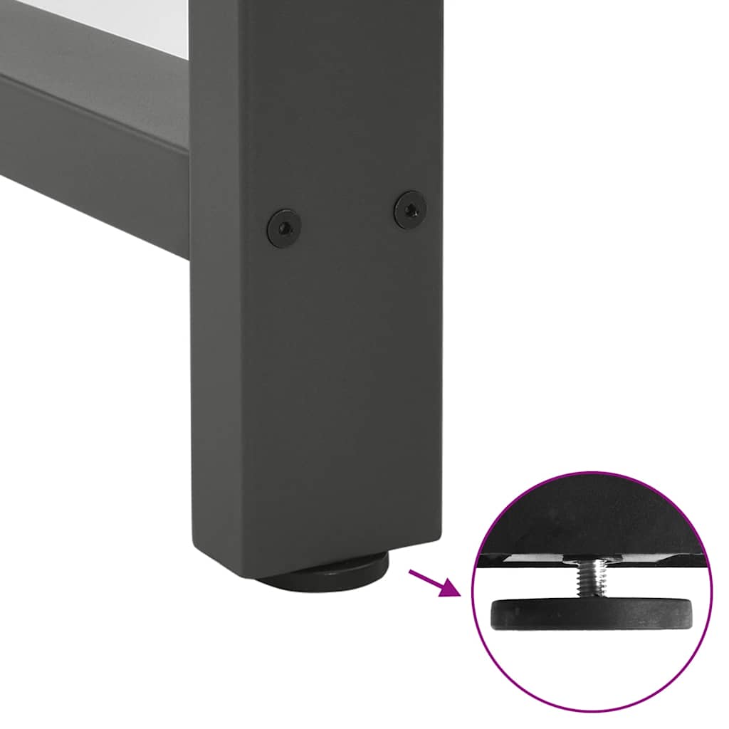 Bar Table Legs Anthracite 2 pcs 60x(90-91) cm Steel