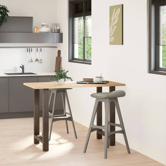 Bar Table Legs Natural Steel 2 pcs 60x(90-91) cm Steel