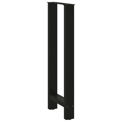Bar Table Legs Black 2 pcs 40x(100-101) cm Steel