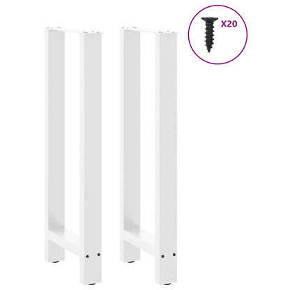 Bar Table Legs White 2 pcs 40x(100-101) cm Steel