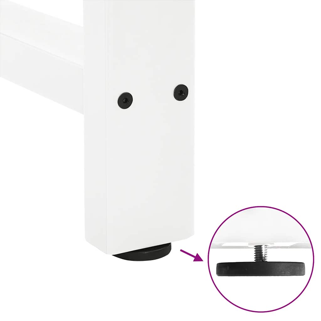 Bar Table Legs White 2 pcs 40x(100-101) cm Steel