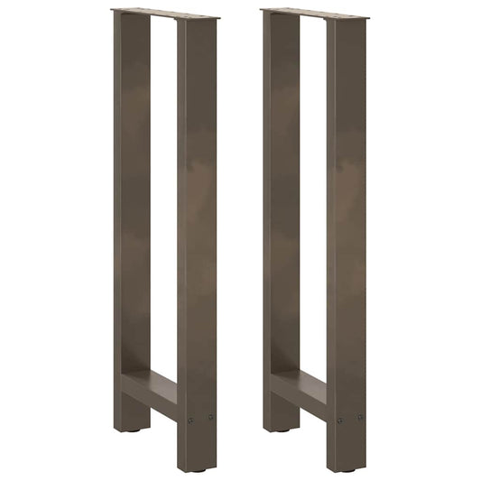 Bar Table Legs Natural Steel 2 pcs 40x(100-101) cm Steel