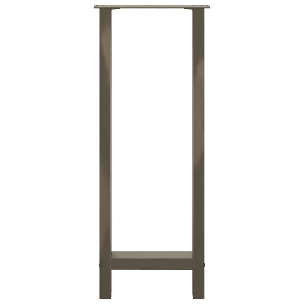 Bar Table Legs Natural Steel 2 pcs 40x(100-101) cm Steel