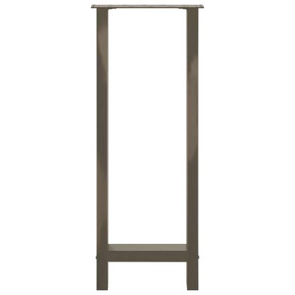 Bar Table Legs Natural Steel 2 pcs 40x(100-101) cm Steel