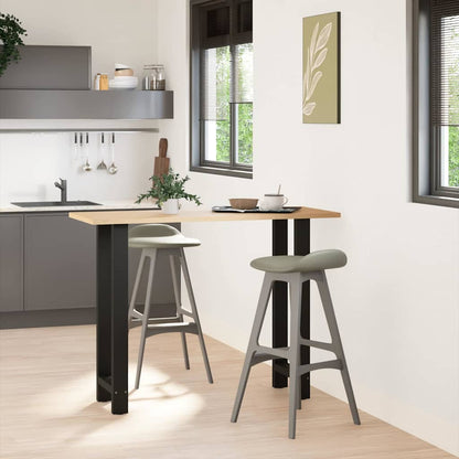 Bar Table Legs Black 2 pcs 50x(100-101) cm Steel