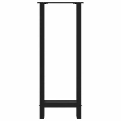 Bar Table Legs Black 2 pcs 50x(100-101) cm Steel