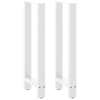 Bar Table Legs White 2 pcs 50x(100-101) cm Steel