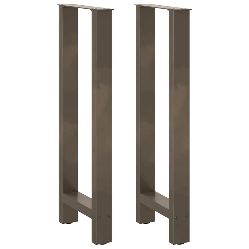 Bar Table Legs Natural Steel 2 pcs 50x(100-101) cm Steel