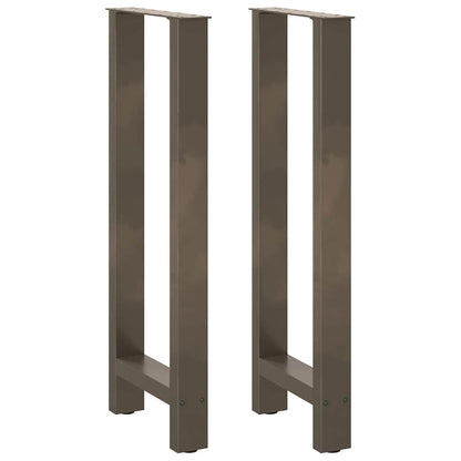 Bar Table Legs Natural Steel 2 pcs 50x(100-101) cm Steel
