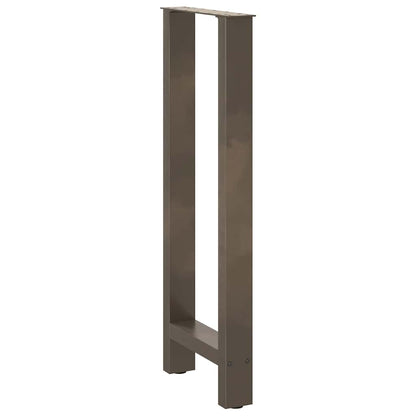 Bar Table Legs Natural Steel 2 pcs 50x(100-101) cm Steel
