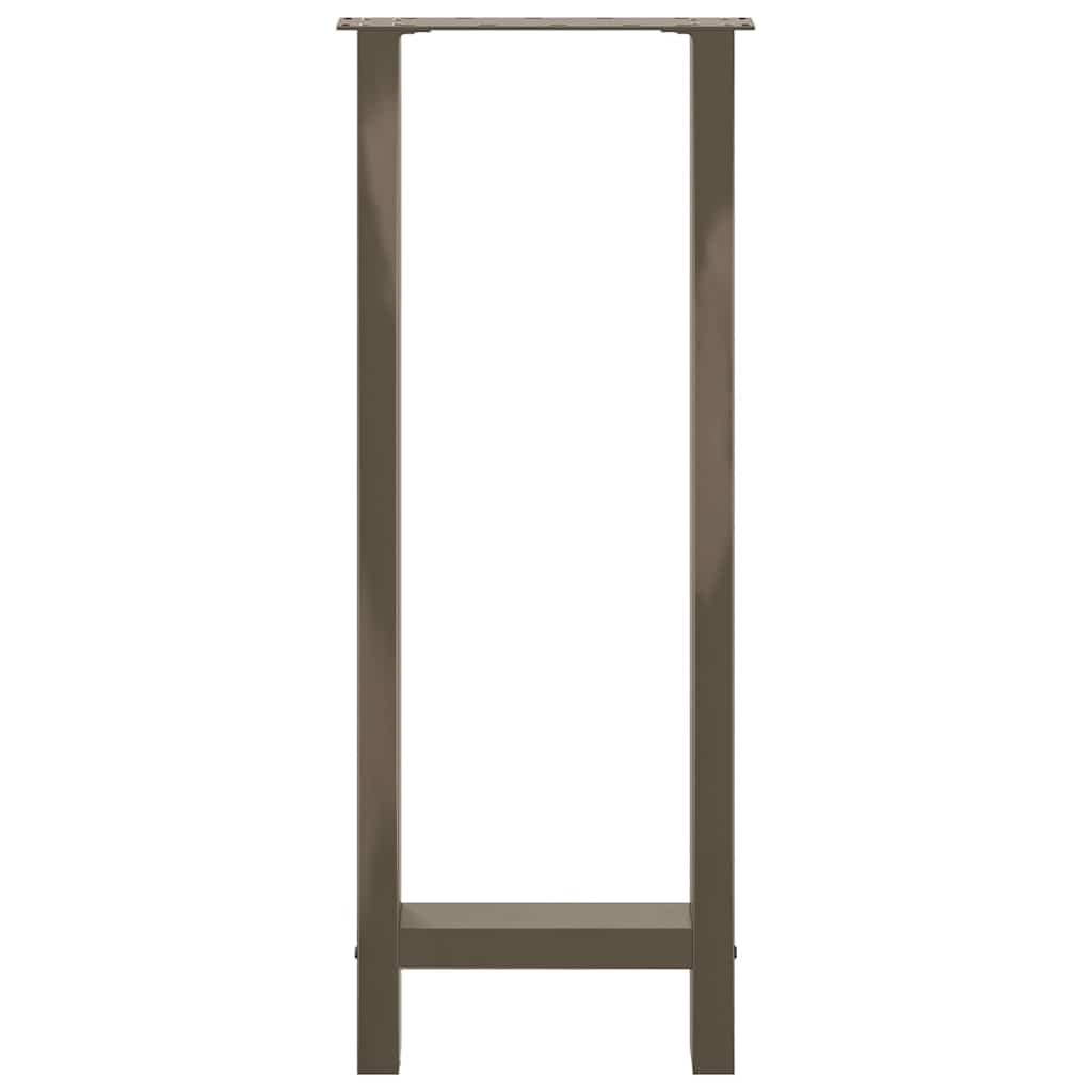 Bar Table Legs Natural Steel 2 pcs 50x(100-101) cm Steel