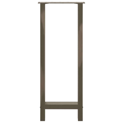 Bar Table Legs Natural Steel 2 pcs 50x(100-101) cm Steel