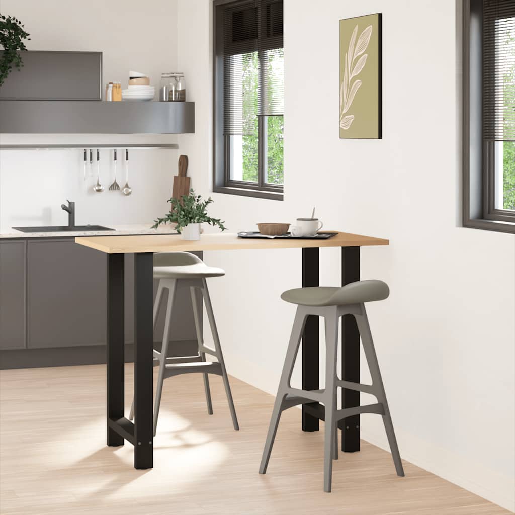 Bar Table Legs Black 2 pcs 60x(100-101) cm Steel