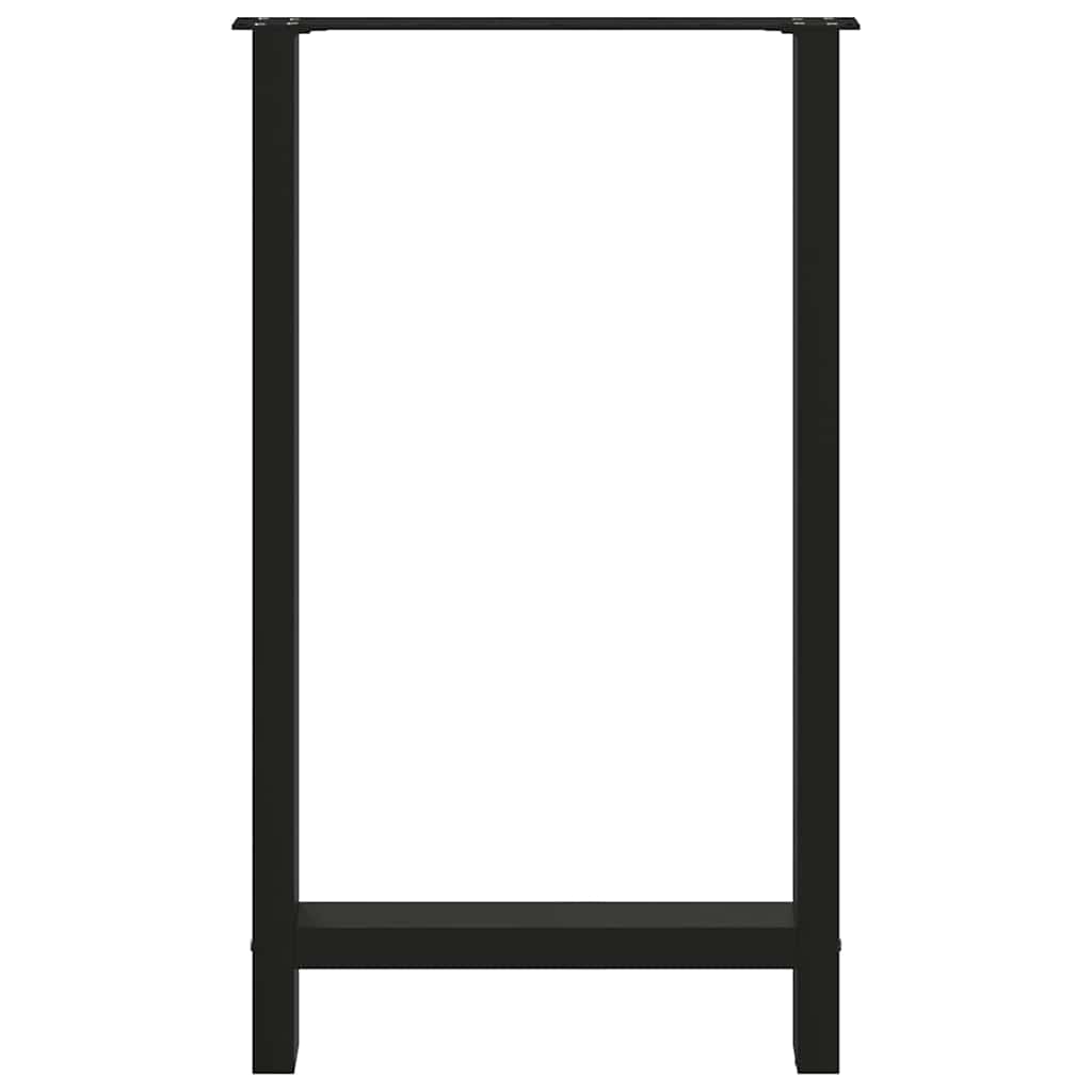 Bar Table Legs Black 2 pcs 60x(100-101) cm Steel