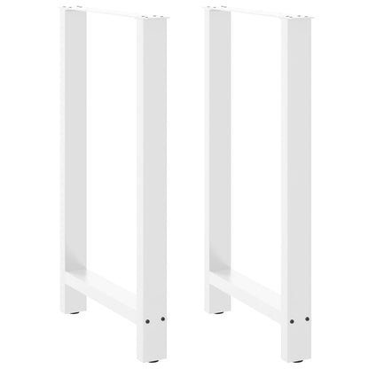 Bar Table Legs White 2 pcs 60x(100-101) cm Steel