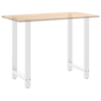 Bar Table Legs White 2 pcs 60x(100-101) cm Steel