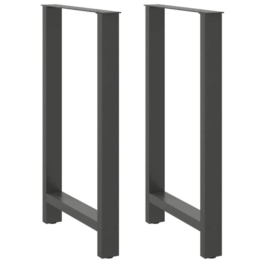 Bar Table Legs Anthracite 2 pcs 60x(100-101) cm Steel