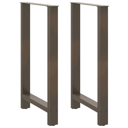 Bar Table Legs Natural Steel 2 pcs 60x(100-101) cm Steel