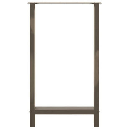 Bar Table Legs Natural Steel 2 pcs 60x(100-101) cm Steel