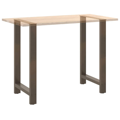 Bar Table Legs Natural Steel 2 pcs 60x(100-101) cm Steel