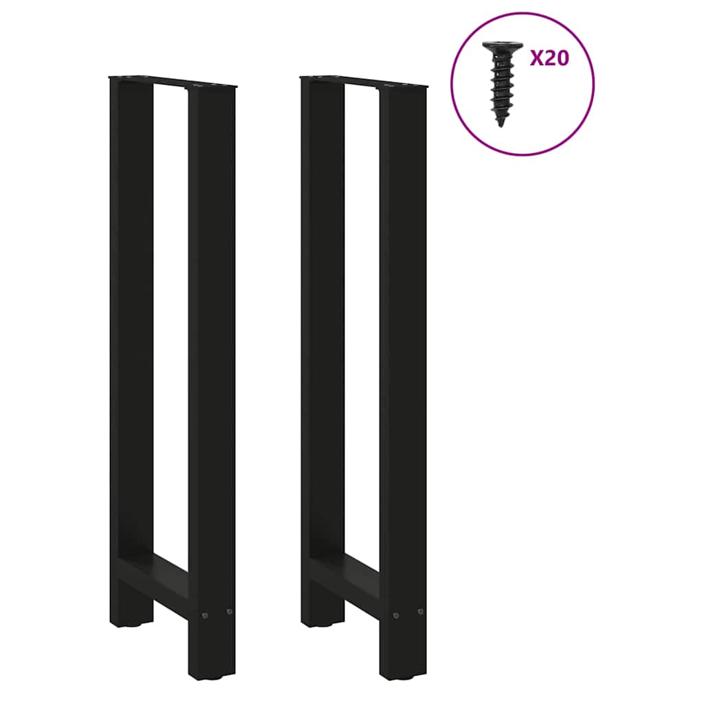 Bar Table Legs Black 2 pcs 40x(110-111) cm Steel