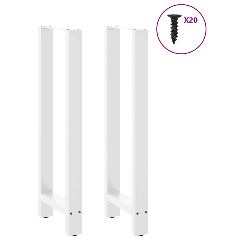 Bar Table Legs White 2 pcs 40x(110-111) cm Steel