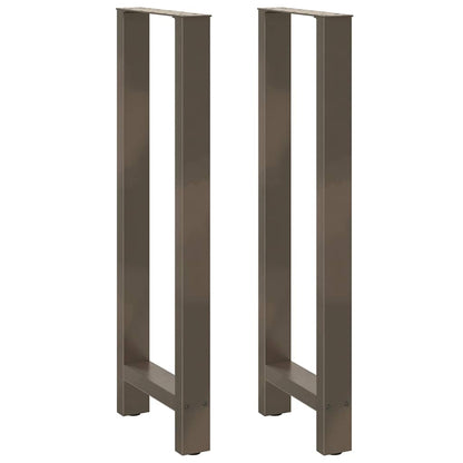 Bar Table Legs Natural Steel 2 pcs 40x(110-111) cm Steel