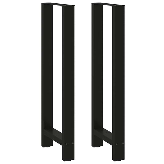 Bar Table Legs Black 2 pcs 50x(110-111) cm Steel