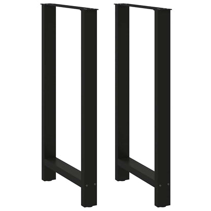 Bar Table Legs Black 2 pcs 60x(110-111) cm Steel