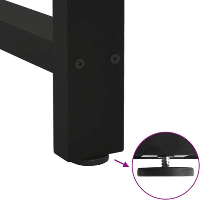 Bar Table Legs Black 2 pcs 60x(110-111) cm Steel