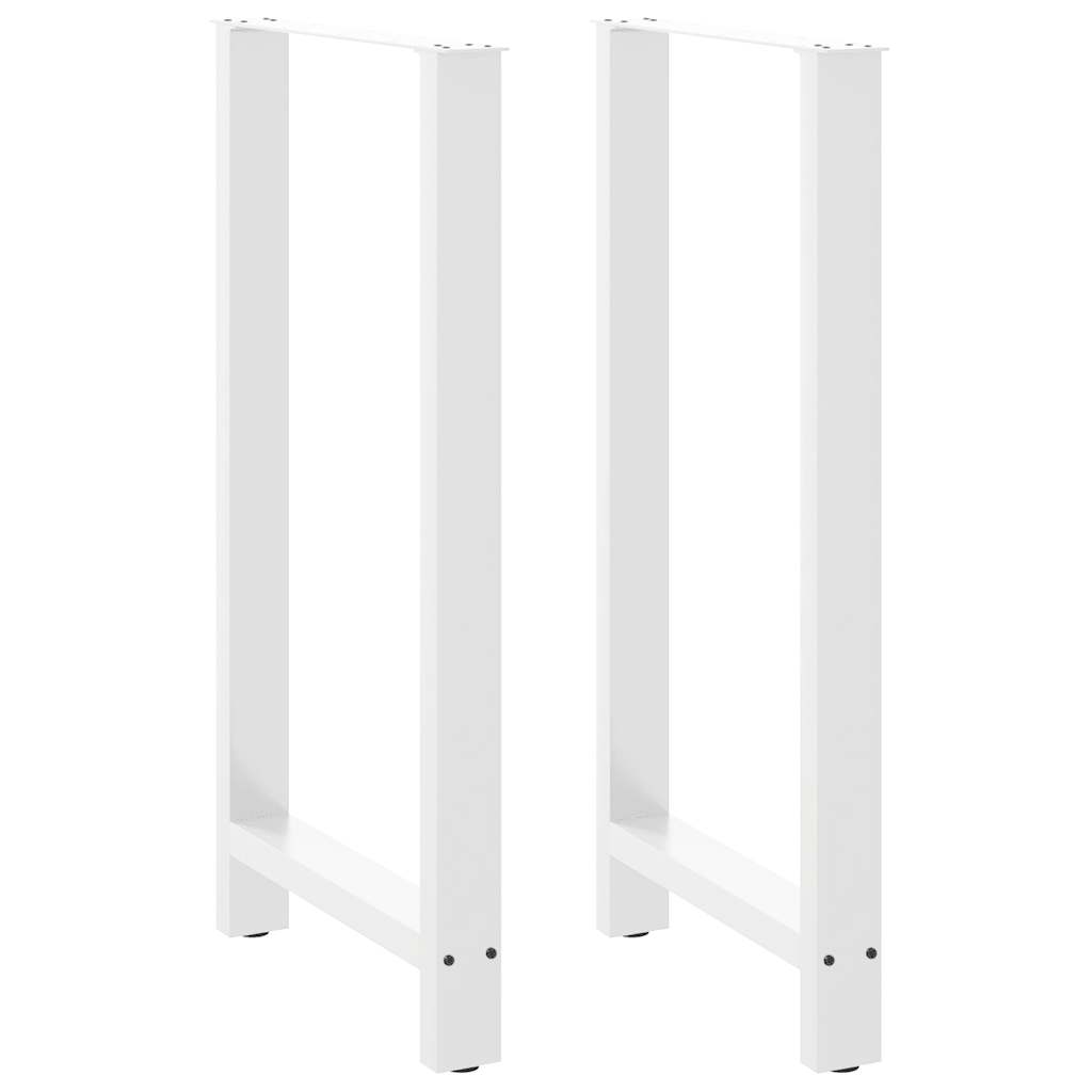 Bar Table Legs White 2 pcs 60x(110-111) cm Steel