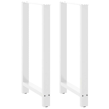 Bar Table Legs White 2 pcs 60x(110-111) cm Steel