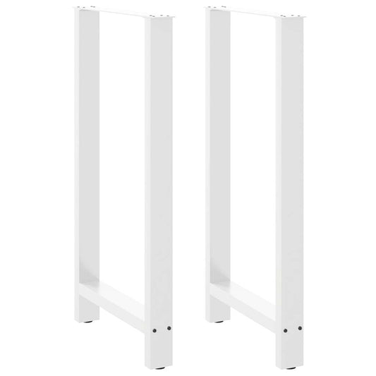 Bar Table Legs White 2 pcs 60x(110-111) cm Steel