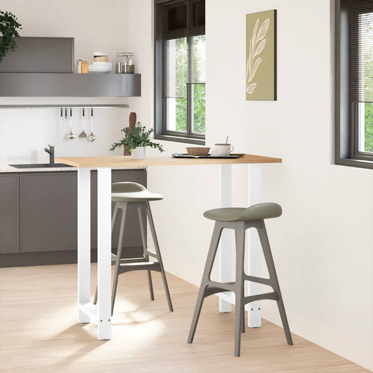 Bar Table Legs White 2 pcs 60x(110-111) cm Steel