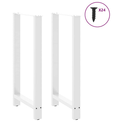 Bar Table Legs White 2 pcs 60x(110-111) cm Steel
