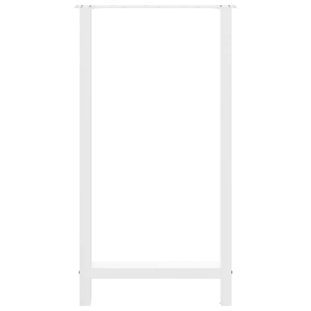 Bar Table Legs White 2 pcs 60x(110-111) cm Steel