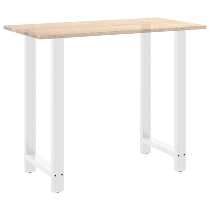 Bar Table Legs White 2 pcs 60x(110-111) cm Steel
