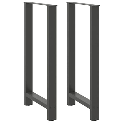 Bar Table Legs Anthracite 2 pcs 60x(110-111) cm Steel