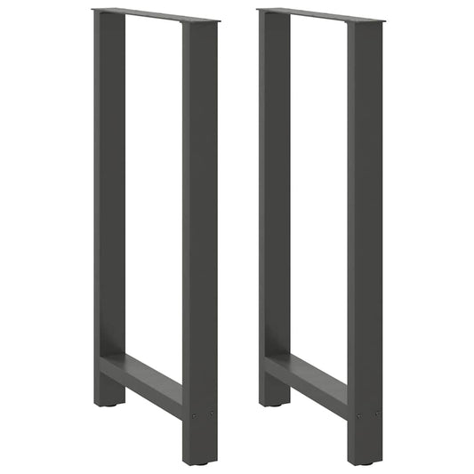 Bar Table Legs Anthracite 2 pcs 60x(110-111) cm Steel