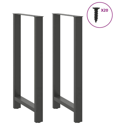 Bar Table Legs Anthracite 2 pcs 60x(110-111) cm Steel