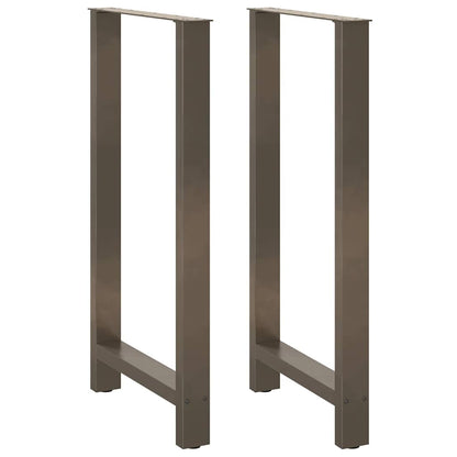Bar Table Legs Natural Steel 2 pcs 60x(110-111) cm Steel