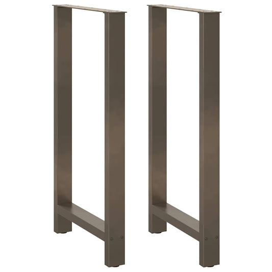 Bar Table Legs Natural Steel 2 pcs 60x(110-111) cm Steel