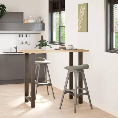 Bar Table Legs Natural Steel 2 pcs 60x(110-111) cm Steel