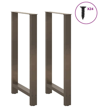 Bar Table Legs Natural Steel 2 pcs 60x(110-111) cm Steel
