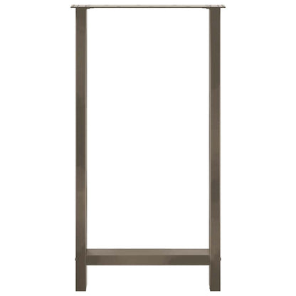 Bar Table Legs Natural Steel 2 pcs 60x(110-111) cm Steel