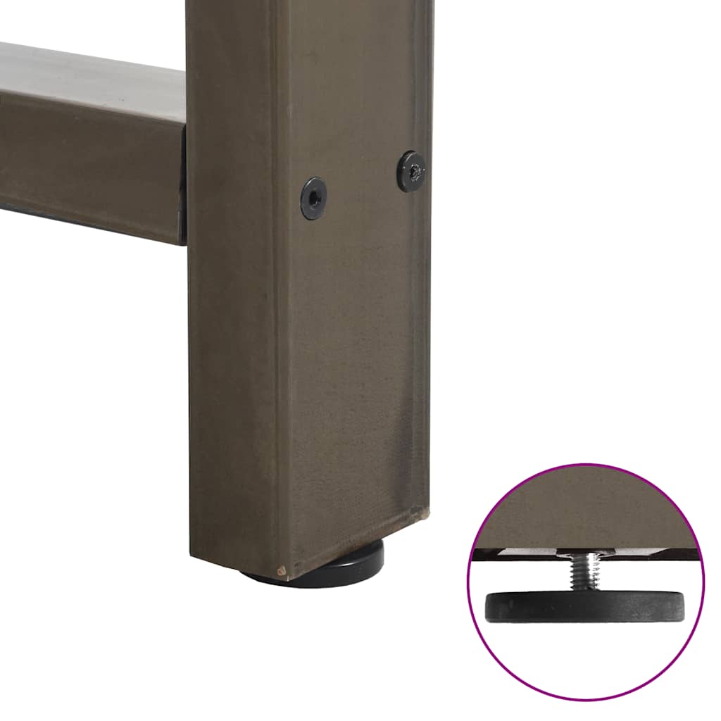 Bar Table Legs Natural Steel 2 pcs 60x(110-111) cm Steel